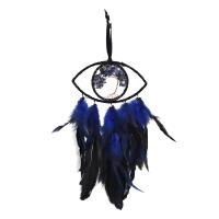 Mode Dreamcatcher, Veer, met Ijzer, Opknoping, zwart, 350mm, Verkocht door PC