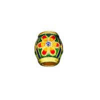 Imiteret Cloisonne zink legering perler, Zinc Alloy, med Cloisonne, Bucket, sang forgyldt, du kan DIY & emalje, flere farver til valg, nikkel, bly & cadmium fri, 10x12mm, Solgt af PC