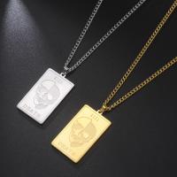 Collier de bijoux en acier inoxydable, Acier inoxydable 304, rectangle, bijoux de mode & pour homme, plus de couleurs à choisir, 10.90x23.90mm, Vendu par Environ 23.62 pouce brin