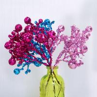 PVC Plastic Christmas Artificial Flower with Sequins & PE Foam handmade DIY & Christmas jewelry Sold By PC