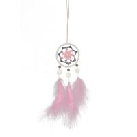 Moda Dreamcatcher, pluma, con fundición, Colgando, Rosado, 230mm, Vendido por UD