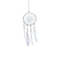 Módní Dreamcatcher, Peří, s Železo, Visí, bílý, 180mm, Prodáno By PC