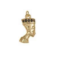 Cubic Zirconia Micro Pave Brass Pendant with Cubic Zirconia 14K gold plated Unisex nickel lead & cadmium free Sold By PC