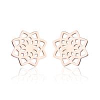 Stainless Steel Stud Earrings 304 Stainless Steel Vacuum Plating & for woman 11mm Sold By Pair