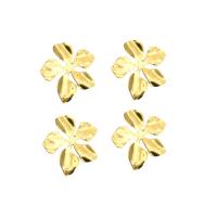 Haaraccessoires DIY bevindingen, Messing, Bloem, gold plated, gouden, nikkel, lood en cadmium vrij, 25mm, Verkocht door PC