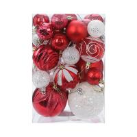 Plástico PVC Decoração da Árvore de Natal, Roda, banhado, DIY & Jóias de Natal, Mais cores pare escolha, 160x160x235mm, 36PCs/box, vendido por box