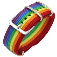 Stoff Armband, unisex & einstellbar, regenbogenfarben, Länge ca. 7-9.4 ZollInch, verkauft von PC