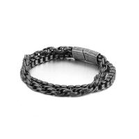 Titanium stål armbånd, forskellige stilarter for valg & for mennesket, sort, Solgt af PC