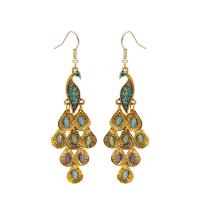 Rhinestone Earring Zinc Alloy plated fashion jewelry & for woman & with rhinestone nickel lead & cadmium free Sold By Pair