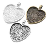 Zinc Alloy vedhæng Cabochon Setting, Heart, forgyldt, du kan DIY & forskellige stilarter for valg, flere farver til valg, nikkel, bly & cadmium fri, 25mm, Solgt af PC