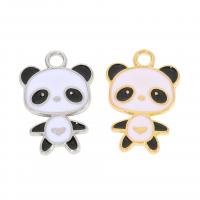 Zinc Alloy Pendant Panda plated DIY & enamel nickel lead & cadmium free Sold By PC