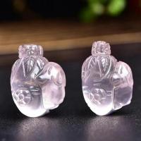 Pendentifs quartz naturel, quartz rose, Jus de carotte, pour femme, rose, 19x14x13mm, Vendu par PC