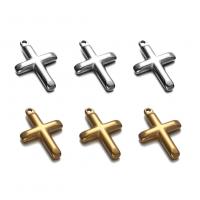 Stainless Steel Cross Pendants 304 Stainless Steel Vacuum Ion Plating Unisex Approx Sold By Bag