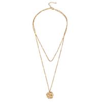 Collier de mode Multi couche, Acier inoxydable 304, avec 1.97inch chaînes de rallonge, Double couche & bijoux de mode & pour femme, plus de couleurs à choisir, 19mm, Longueur Environ 15.75 pouce, Environ 21.65 pouce, Vendu par PC