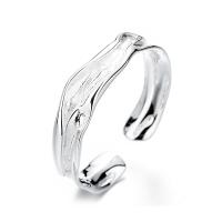 925 sterling zilver Manchet Finger Ring, silver plated, Verstelbare & uniseks, oorspronkelijke kleur, Verkocht door PC