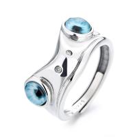 Sterling Silver smycken finger ring, 925 sterling silver, Frog, polerad, Justerbar & Unisex, ursprungliga färgen, Säljs av PC