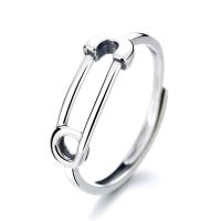 Sterling Silver Jewelry Finger Ring, 925 sterline d'argento, lucido, Regolabile & stili diversi per la scelta & per la donna, colore originale, Venduto da PC