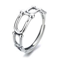 Sterling Silver Jewelry Finger Ring, 925 sterline d'argento, lucido, Regolabile & per la donna, colore originale, Venduto da PC