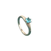 Cubic Zircon Messing fingerring, KC guldfarve belagt, Micro Pave cubic zirconia & for kvinde, flere farver til valg, nikkel, bly & cadmium fri, Størrelse:5.5-7, Solgt af PC