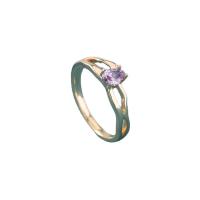 Bague Zircon cubique en laiton, plaqué de couleur d'or KC, pavé de micro zircon & pour femme, plus de couleurs à choisir, protéger l'environnement, sans nickel, plomb et cadmium, Taille:6.5, Vendu par PC