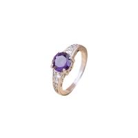 Bague Zircon cubique en laiton, Placage de couleur platine, pavé de micro zircon & pour femme, plus de couleurs à choisir, protéger l'environnement, sans nickel, plomb et cadmium, Taille:7, Vendu par PC