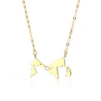 Collane d'argento sterlina, 925 argento sterlina, with 1.96 inch extender chain, Mappa, placcato, per la donna, nessuno, 20x11mm, Lunghezza Appross. 17.72 pollice, Venduto da PC