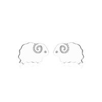 Sterling Silver Jewelry orecchino, 925 argento sterlina, Pecora, placcato, per la donna, nessuno, 10x6mm, Venduto da coppia