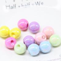 Miracle Acrylic Beads Round DIY mixed colors Approx Sold By Bag