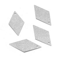 Messing Schmuck Anhänger, Rhombus, plattiert, unisex, keine, frei von Nickel, Blei & Kadmium, 13x25mm, ca. 50PCs/Tasche, verkauft von Tasche