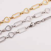 Stainless Steel Chain Necklace 304 Stainless Steel Vacuum Ion Plating fashion jewelry Sold By PC