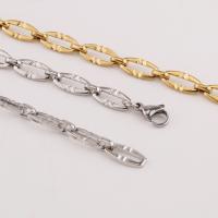 Stainless Steel Chain Necklace 304 Stainless Steel Vacuum Ion Plating fashion jewelry Sold By PC