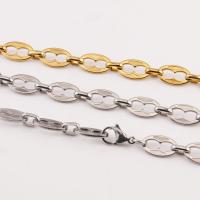 Stainless Steel Chain Necklace 304 Stainless Steel Vacuum Ion Plating Unisex Sold By PC