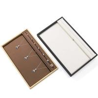 Velvet Jewelry Set Box PU Leather durable Sold By PC