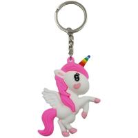 Key Chain, Blød PVC, med Zinc Alloy, Unicorn, Nuttet, flere farver til valg, 45x20x79mm, Solgt af PC