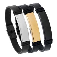 PU cavo bracciali, with 304 acciaio inox, lunghezza differente per scelta & per l'uomo, nessuno, Venduto da PC