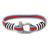 Bracelets cordon en nylon, Acier titane, avec paracorde 550, poli & pour femme, plus de couleurs à choisir, Longueur Environ 8.26 pouce, Vendu par PC