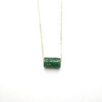 Jasper Stone Pendant Column Unisex green Sold By PC