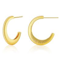 Brass Stud Earring 18K gold plated fashion jewelry & for woman golden nickel lead & cadmium free Sold By Pair