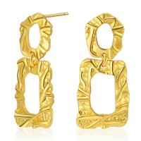 Pendientes de Gota en Latón, metal, 18K chapado en oro, Joyería & para mujer, dorado, libre de níquel, plomo & cadmio, 15x33mm, Vendido por Par