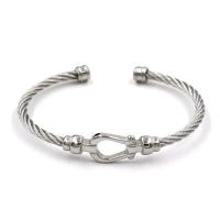 Titanium Steel Σφαλιάρα Bangle, Πέταλα, κοσμήματα μόδας & ρυθμιζόμενο & για τη γυναίκα, περισσότερα χρώματα για την επιλογή, 35mm, Εσωτερική διάμετρος:Περίπου 55mm, Sold Με PC