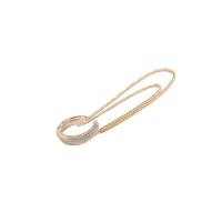 laiton Clip boucle d’oreille, Plaqué d'or, bijoux de mode & pavé de micro zircon & pour femme, doré, protéger l'environnement, sans nickel, plomb et cadmium, 14x4mm, Vendu par PC