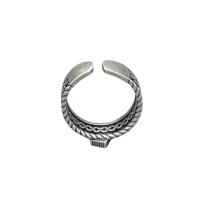 Sterling Silver smycken finger ring, 925 sterling silver, polerad, Justerbar & micro bana cubic zirconia & för kvinna, ursprungliga färgen, 17.70mm, Säljs av PC