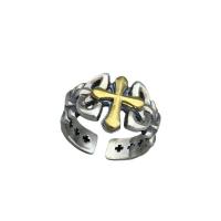 Sterling zilver ringen, 925 sterling zilver, gepolijst, Verstelbare & voor de mens & hol, oorspronkelijke kleur, Verkocht door PC