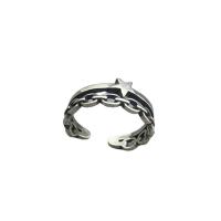 Sterling zilver ringen, 925 sterling zilver, gepolijst, Verstelbare & voor vrouw, oorspronkelijke kleur, Verkocht door PC