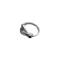 Sterling Silver smycken finger ring, 925 sterling silver, polerad, Justerbar & micro bana cubic zirconia & för kvinna, ursprungliga färgen, Säljs av PC