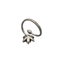 Sterling Silver Jewelry Finger Ring, 925 Sterling Silver, Flower, snasta, Inchoigeartaithe & do bhean, dath bunaidh, Díolta De réir PC