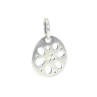 Pendentif en argent Sterling 925, Lotus Root, Oindre, couleur originale, 12.80x10.50mm, Vendu par PC