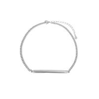 Mosiądz anklet, Platerowane platyną, biżuteria moda & dla kobiety, oryginalny kolor, 250mm, sprzedane przez PC