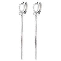 Fashion Fringe Boucles d'oreilles, Argent sterling 925, Placage, bijoux de mode & pour femme, plus de couleurs à choisir, 51mm, Vendu par lot