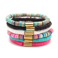 Bijoux bracelets de mode, argile de polymère, avec alliage de zinc, fait à la main, pour femme, plus de couleurs à choisir, Longueur Environ 7.87 pouce, Vendu par PC